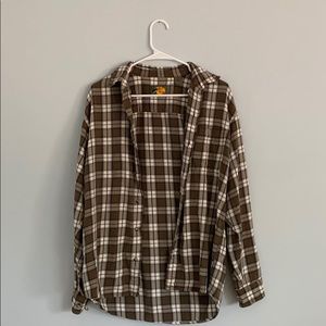 Vintage army green flannel